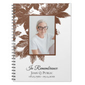 Brown Fall verlaat gastenboek Funeral Memorial Notitieboek (Voorkant)