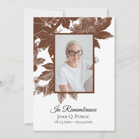 Brown Fall verlaat Jubileum Kaart (Voorkant)