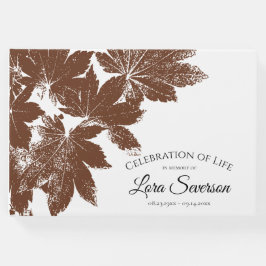 Brown Fall verlaat viering van het levensmonument Gastenboek