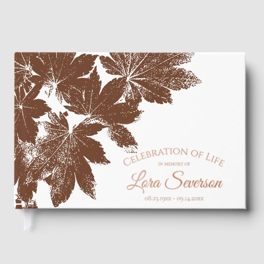 Brown Fall verlaat viering van het levensmonument Gastenboek (Voorkant)