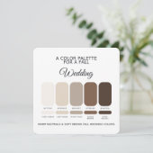 Brown Fall Wedding Color Palette 2026 Card Kaart (Staand voorkant)