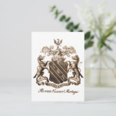 BROWN FAMILY CREST BRIEFKAART (Staand voorkant)