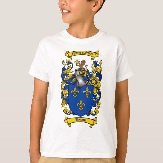 BROWN FAMILY CREST - BROWN COAT VAN WAPENS T-SHIRT (Voorkant)