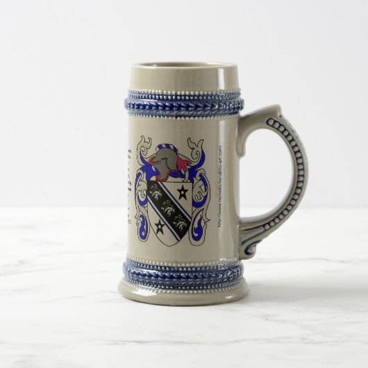Brown Family Crest Stein Bierpul (Rechts)