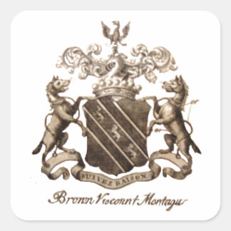 BROWN FAMILY CREST VIERKANTE STICKER