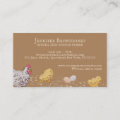 Brown Farmhouse Rustic Chicks Hen Boerderij Visitekaartje (Achterkant)