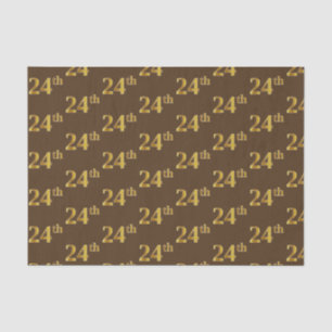 Brown, Faux Gold 24e (24e) gebeurtenis Tissuepapier