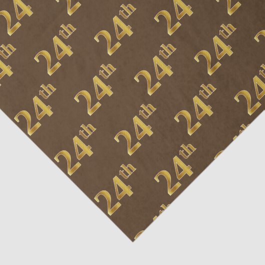 Brown, Faux Gold 24e (24e) gebeurtenis Tissuepapier (Detail)