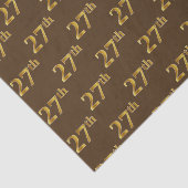 Brown, Faux Gold 27th (27th) Event Tissuepapier (Detail)