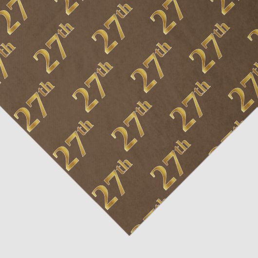Brown, Faux Gold 27th (27th) Event Tissuepapier (Detail)