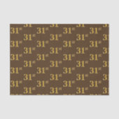 Brown, Faux Gold 31st (31ste) gebeurtenis Tissuepapier (Voorkant)