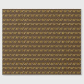 Brown, Faux Gold 36th (Zesendertig) event Cadeaupapier (Vlak)