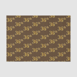 Brown, Faux Gold 36th (Zesendertig) event Tissuepapier