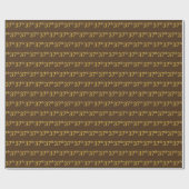 Brown, Faux Gold 37th (Dertig-7e) Event Cadeaupapier (Vlak)