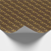 Brown, Faux Gold 37th (Dertig-7e) Event Cadeaupapier (Hoek)