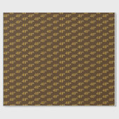 Brown, Faux Gold 40th (40ste) event Cadeaupapier (Vlak)