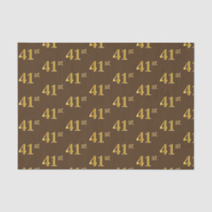 Brown, Faux Gold 41st (41ste) gebeurtenis Tissuepapier