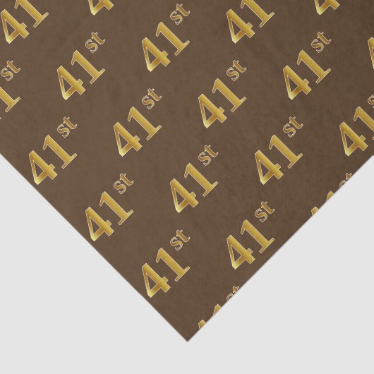 Brown, Faux Gold 41st (41ste) gebeurtenis Tissuepapier (Detail)