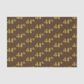 Brown, Faux Gold 44e (44e) gebeurtenis Tissuepapier (Voorkant)