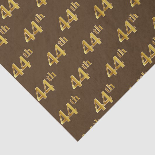 Brown, Faux Gold 44e (44e) gebeurtenis Tissuepapier (Detail)