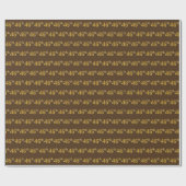 Brown, Faux Gold 46th (46th) Event Cadeaupapier (Vlak)