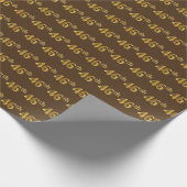 Brown, Faux Gold 46th (46th) Event Cadeaupapier (Hoek)