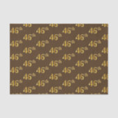 Brown, Faux Gold 46th (46th) Event Tissuepapier (Voorkant)