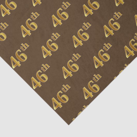 Brown, Faux Gold 46th (46th) Event Tissuepapier (Detail)