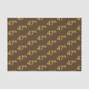 Brown, Faux Gold 47th (47e) Event Tissuepapier