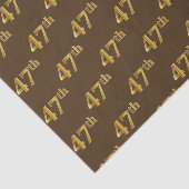 Brown, Faux Gold 47th (47e) Event Tissuepapier (Detail)