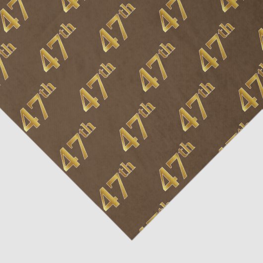 Brown, Faux Gold 47th (47e) Event Tissuepapier (Detail)