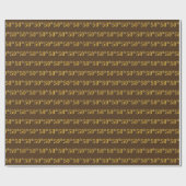 Brown, Faux Gold 50th (50ste) event Cadeaupapier (Vlak)