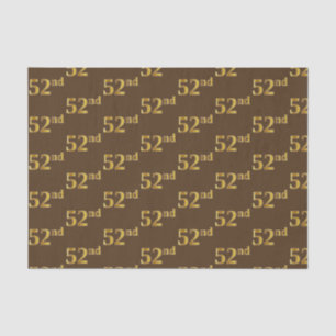 Brown, Faux Gold 52e (52e) gebeurtenis Tissuepapier
