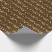 Brown, Faux Gold 56th (56th) Event Cadeaupapier (Hoek)