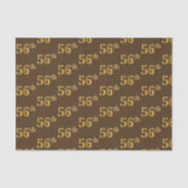 Brown, Faux Gold 56th (56th) Event Tissuepapier (Voorkant)
