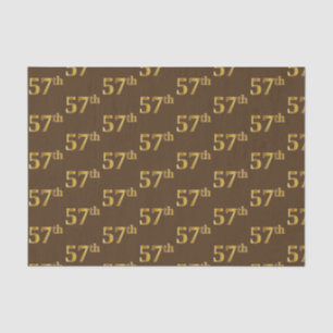 Brown, Faux Gold 57th (57th) Event Tissuepapier