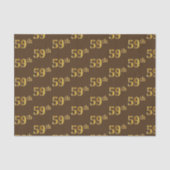 Brown, Faux Gold 59th (59th) Event Tissuepapier (Voorkant)