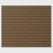 Brown, Faux Gold 5th (vijfde) event Cadeaupapier (Vlak)