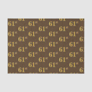 Brown, Faux Gold 61st (61ste) gebeurtenis Tissuepapier