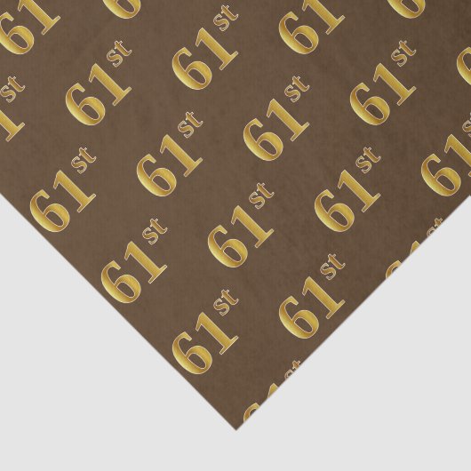 Brown, Faux Gold 61st (61ste) gebeurtenis Tissuepapier (Detail)