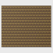 Brown, Faux Gold 65th (65th) Event Cadeaupapier (Vlak)