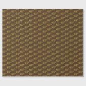 Brown, Faux Gold 65th (65th) Event Cadeaupapier (Vlak)
