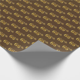 Brown, Faux Gold 66th (66th) Event Cadeaupapier