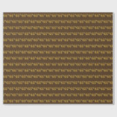 Brown, Faux Gold 66th (66th) Event Cadeaupapier (Vlak)