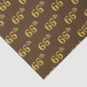 Brown, Faux Gold 66th (66th) Event Tissuepapier (Detail)