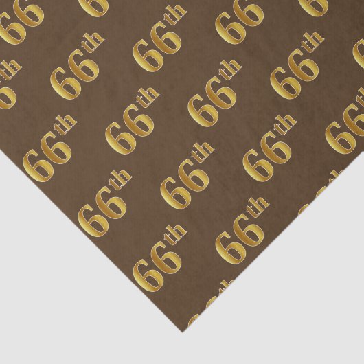 Brown, Faux Gold 66th (66th) Event Tissuepapier (Detail)