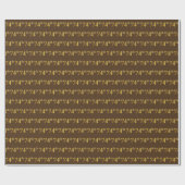 Brown, Faux Gold 74e (74e) gebeurtenis Cadeaupapier (Vlak)