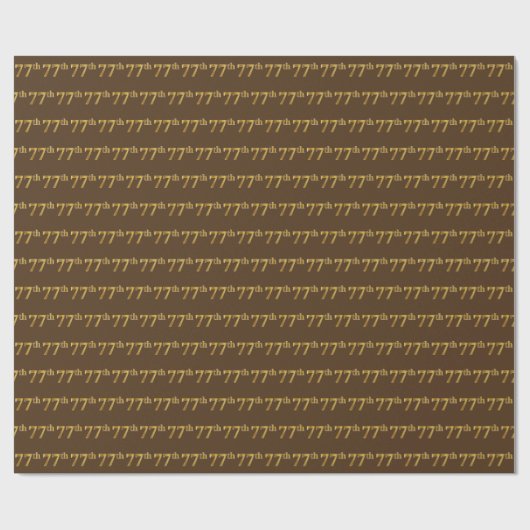 Brown, Faux Gold 77th (77e) Event Cadeaupapier (Vlak)