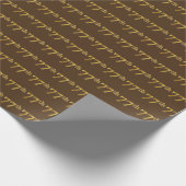 Brown, Faux Gold 77th (77e) Event Cadeaupapier (Hoek)