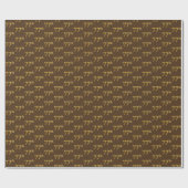 Brown, Faux Gold 77th (77e) Event Cadeaupapier (Vlak)